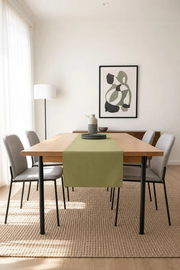 Valerine Life Runner Amerikan Servisi 40x140cm Dijital Baskılı Sıvı Geçirmez Masa Konsol Örtüsü