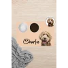 MAtGo Pati Hayvana isme Özel Fotoğraflı Beslenme Matı Kaymaz Sıvı Geçirmez Kedi Köpek Mama Paspası 50x70cm