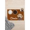 MAtGo Pati Hayvana isme Özel Fotoğraflı Beslenme Matı Kaymaz Sıvı Geçirmez Kedi Köpek Mama Paspası 50x70cm