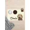 MAtGo Pati Hayvana isme Özel Fotoğraflı Beslenme Matı Kaymaz Sıvı Geçirmez Kedi Köpek Mama Paspası 50x70cm
