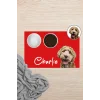 MAtGo Pati Hayvana isme Özel Fotoğraflı Beslenme Matı Kaymaz Sıvı Geçirmez Kedi Köpek Mama Paspası 50x70cm
