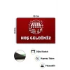 Valerine Life Pastahane Pastacı Mercan Kırmızı Hoş Geldiniz Ev Ofis İşyeri Kapı Önü Paspası 45x70cm