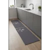 Valerine Life Mutfak Yolluğu Halısı Quiet Life Sakin Yaşam Gri Tezgah Önü Paspası İkili Kilim Takımı Döküntülere Estetik Çözüm Matı