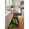Valerine Life Mutfak Yolluğu Halısı Hello Summer Yeşil Tezgah Önü Paspası İkili Kilim Takımı Döküntülere Estetik Çözüm Matı