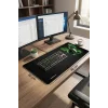 SonicTouch UltraGrand Siyah ve Neon Yeşili Kartal Dikişsiz Xxl Gaming Oyuncu Masaüstü Klavye Mouse Pad 40x90Cm