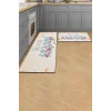 Valerine Life Mutfak Yolluğu Halısı Sweet Kitchen Krem Renk Tezgah Önü Paspası İkili Kilim Takımı Döküntülere Estetik Çözüm Matı
