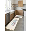 Valerine Life Mutfak Yolluğu Halısı Sweet Kitchen Krem Renk Tezgah Önü Paspası İkili Kilim Takımı Döküntülere Estetik Çözüm Matı