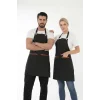 Hawk Era Önlük Şef Garson Restaurant Kafe Aşçı Mutfak Barista Kuaför Siyah iş Önlüğü İki Cepli