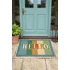 Valerine Life HELLO Retro Tipografi Dijital Baskılı işyeri Ev Ofis Kapı Önü Dış Paspası 45x70cm