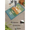 Valerine Life HELLO Retro Tipografi Dijital Baskılı işyeri Ev Ofis Kapı Önü Dış Paspası 45x70cm