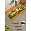 Valerine Life Welcome 1950ler Retro Ev Ofis işyeri Dış Kapı Önü Paspası 45x70cm