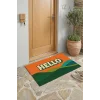 Valerine Life Hello Retro Vintage Çizgili Dijital Baskılı Ev Ofis işyeri Dış Kapı Önü Paspası 45x70cm