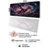 SonicTouch Galaksi Ejderhası Siyah Dikişsiz Pürüzsüz Sıvı Geçirmez XXL Gamer Klavye Mousepad 40x90cm