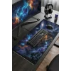 SonicTouch Kozmik Çin Tapınağı Dikişsiz Pürüzsüz Sıvı Geçirmez XXL Gamer Klavye Mousepad 40x90cm
