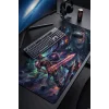 SonicTouch Kozmik Şövalye Siyah Dikişsiz Pürüzsüz Sıvı Geçirmez XXL Gamer Klavye Mousepad 40x90cm