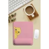 SonicTouch Pembe Bilek Destekli Sevimli Ördek Dikdörtgen Pürüzsüz Yüzey Ergonomik Mouse Pad 18x22cm