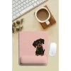 SonicTouch Pembe Bilek Destekli Yavru Köpek Dikdörtgen Pürüzsüz Yüzey Ergonomik Mouse Pad 18x22cm