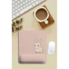 SonicTouch Pembe Bilek Sevimli Yavru Taşvanım Dikdörtgen Pürüzsüz Yüzey Ergonomik Mouse Pad 18x22cm