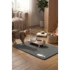 MAtGo Pati Evcil Hayvan Beslenme Matı Balık Figürlü Su Geçirmez Kaymaz Gri Kedi Köpek Mama Paspası 50x70cm