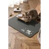MAtGo Pati Mama Çeken Kedi Gri Renk Beslenme Matı Kaymaz Sıvı Geçirmez Kedi Köpek Mama Paspası 50x70cm