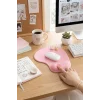 SonicTouch Bilek Destekli Pembe Damla Tipi Pürüzsüz Yüzey Dikişsiz Gamer Oyuncu Mouse Pad 20x22cm