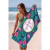 Valerine Life isme Kişiye Özel Pembe Flamingolu Plaj Havuz Spa Sauna Spor Havlusu 70x140cm Pamuklu Yüksek Emicilik