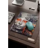 SonicTouch Valhalla Muhafızı Gri Kaymaz Taban Pürüzsüz Yüzey Dikişsiz Kenar Gamer Mouse Pad 17x21cm
