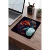 SonicTouch Ying Yang Temalı Mavi Turuncu Koi Balığı Kaymaz Dikişsiz Pürüzsüz Gamer Mouse Pad17x21cm