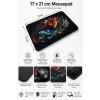 SonicTouch Ying Yang Temalı Mavi Turuncu Koi Balığı Kaymaz Dikişsiz Pürüzsüz Gamer Mouse Pad17x21cm