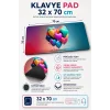 SonicTouch Kalp Çiçeği Kaymaz Taban Dikişsiz Kenar Pürüzsüz Yüzey Gamer Klavye Mousepad 32x70cm