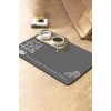 MAtGo Pati Temizlik Vakti Evcil Hayvan Beslenme Matı Kaymaz Sıvı Geçirmez Kedi Köpek Mama Paspası 50x70cm