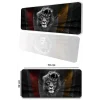 SonicTouch Aslan Kral Temalı Sarı Kırmızı Kaymaz Gaming Oyuncu Masaüstü Dikişsiz Siyah Klavye Mouse Pad 32x70Cm