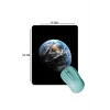 SonicTouch Dünya Planet Temalı Siyah Pürüzsüz Yüzey Kaymaz Taban Dikişsiz Kenar Gamer Oyuncu Mouse Pad 19x23cm