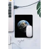 SonicTouch Dünya Planet Temalı Siyah Pürüzsüz Yüzey Kaymaz Taban Dikişsiz Kenar Gamer Oyuncu Mouse Pad 19x23cm