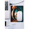 SonicTouch Ay ve Ağaç Temalı Kaydırmaz Gaming Oyuncu Dikişsiz Mavi Turuncu Mouse Pad17x21cm