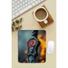 SonicTouch Bilek Destekli Kurt Başlı Türk Kılıcı Kırmızı Dikdörtgen Pürüzsüz Yüzey Dikişsiz Mouse Pad 18x22cm