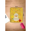 SonicTouch Bilek Destekli Kalpli Ördek Temalı Sarı Dikdörtgen Pürüzsüz Yüzey Dikişsiz Mouse Pad 18x22cm