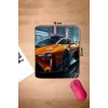 SonicTouch Bilek Destekli Turuncu Yarış Arabası Dikdörtgen Pürüzsüz Yüzey Dikişsiz Mouse Pad 18x22cm