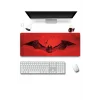 SonicTouch Yarasa Desenli Kırmızı Gamer Oyuncu Dikişsiz Sıvı Geçirmez Klavye Mouse Pad 32x70Cm