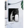 SonicTouch Ayın Karanlık Yüzü Siyah Pürüzsüz Yüzey Kaymaz Taban Dikişsiz Kenar Gamer Oyuncu Mouse Pad 19x23cm