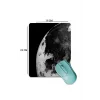 SonicTouch Ayın Karanlık Yüzü Siyah Pürüzsüz Yüzey Kaymaz Taban Dikişsiz Kenar Gamer Oyuncu Mouse Pad 19x23cm