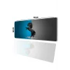 SonicTouch Şahlanan Ahal Teke Mavi Gri Gamer Oyuncu Dikişsiz Sıvı Geçirmez Klavye Mouse Pad 32x70Cm