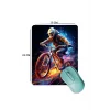 SonicTouch Dağ Bisikleti Temalı Pürüzsüz Yüzey Kaymaz Taban Dikişsiz Kenar Gamer Oyuncu Mouse Pad 19x23cm