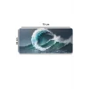 SonicTouch Dalgaların İhtişamı Ay Yıldızlı Kaymaz Gaming Oyuncu Masaüstü Dikişsiz Klavye Mouse Pad 32x70Cm