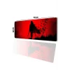 SonicTouch Crimson Siren Vampir Kadın Kırmızı Gamer Oyuncu Dikişsiz Sıvı Geçirmez Klavye Mouse Pad 32x70Cm