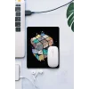 SonicTouch Renkli Rubik Küplü Pürüzsüz Yüzey Kaymaz Taban Dikişsiz Kenar Gamer Oyuncu Mouse Pad 19x23cm