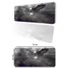 SonicTouch Kara Kartal Siyah Beyaz Yıldız Kaymaz Gaming Oyuncu Masaüstü Dikişsiz Klavye Mouse Pad 32x70Cm