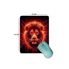 SonicTouch Kırmızı Neon Aslan Pürüzsüz Yüzey Kaymaz Taban Dikişsiz Kenar Gamer Oyuncu Mouse Pad 19x23cm