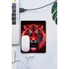 SonicTouch Kırmızı Neon Kaplan Pürüzsüz Yüzey Kaymaz Taban Dikişsiz Kenar Gamer Oyuncu Mouse Pad 19x23cm