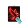 SonicTouch Kırmızı Neon Kartal Pürüzsüz Yüzey Kaymaz Taban Dikişsiz Kenar Gamer Oyuncu Mouse Pad 19x23cm